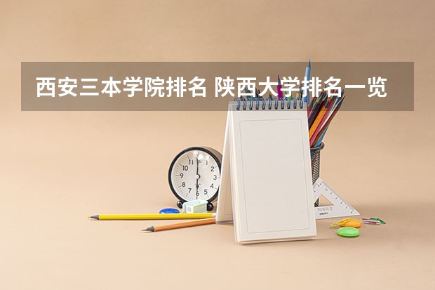 西安三本学院排名 陕西大学排名一览表及分数线