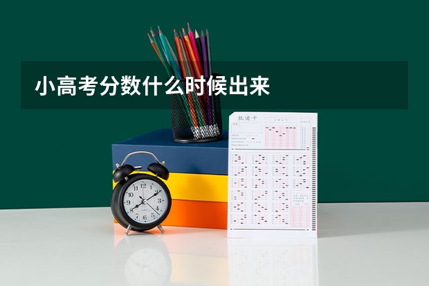 小高考分数什么时候出来
