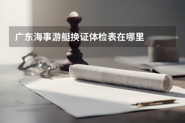 广东海事游艇换证体检表在哪里