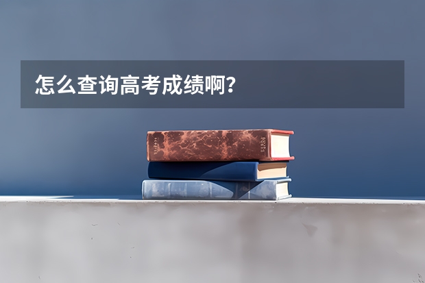 怎么查询高考成绩啊？