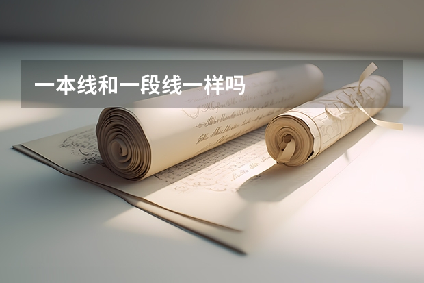 一本线和一段线一样吗