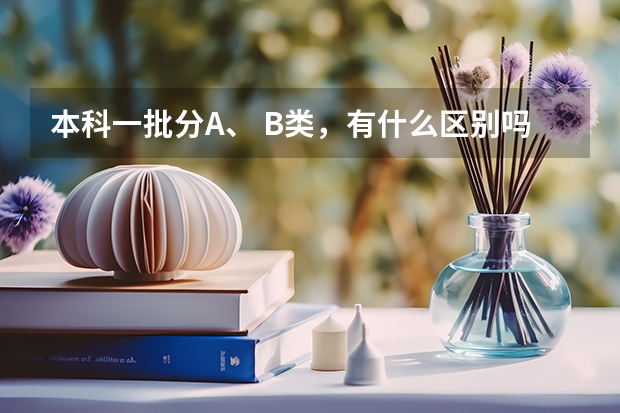 本科一批分A、 B类，有什么区别吗？