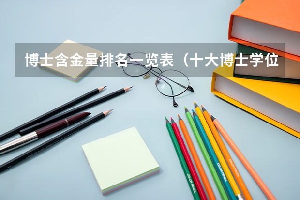 博士含金量排名一览表(十大博士学位排名)