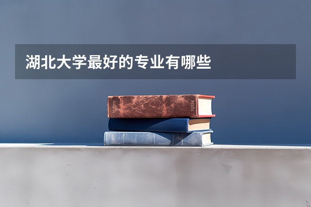 湖北大学最好的专业有哪些