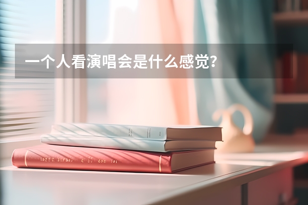 一个人看演唱会是什么感觉?