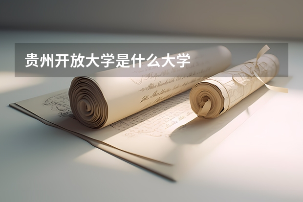 贵州开放大学是什么大学