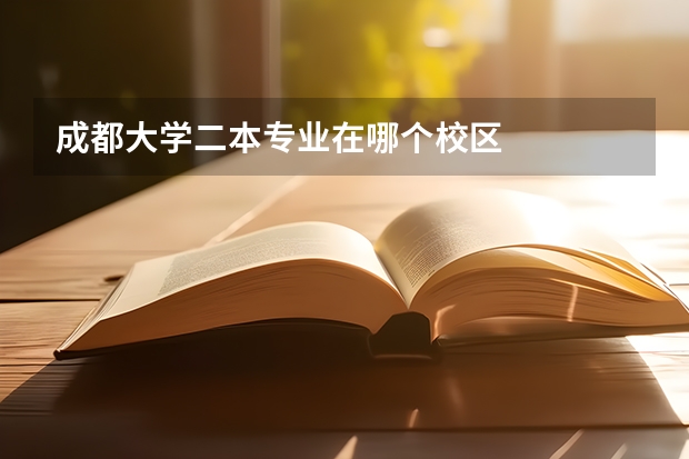 成都大学二本专业在哪个校区
