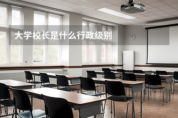 大学校长是什么行政级别