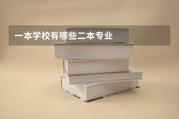 一本学校有哪些二本专业