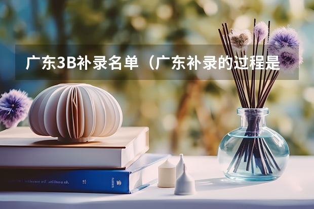 广东3B补录名单(广东补录的过程是怎样的?)