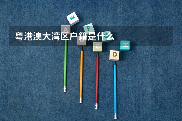 粤港澳大湾区户籍是什么