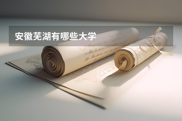 安徽芜湖有哪些大学
