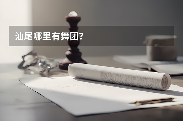 汕尾哪里有舞团?