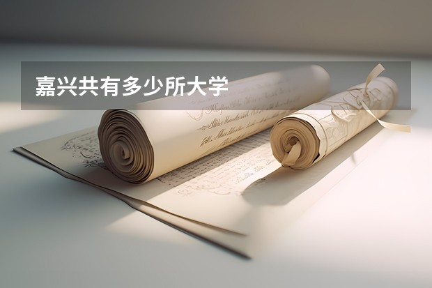 嘉兴共有多少所大学