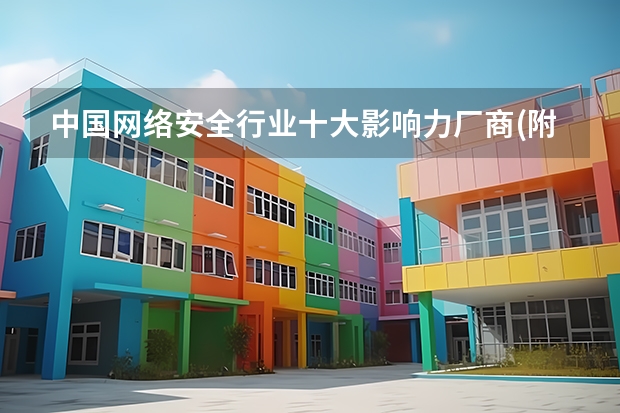 中国网络安全行业十大影响力厂商(附产品全景图） 网络安全产品排名