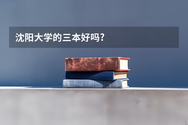 沈阳大学的三本好吗?