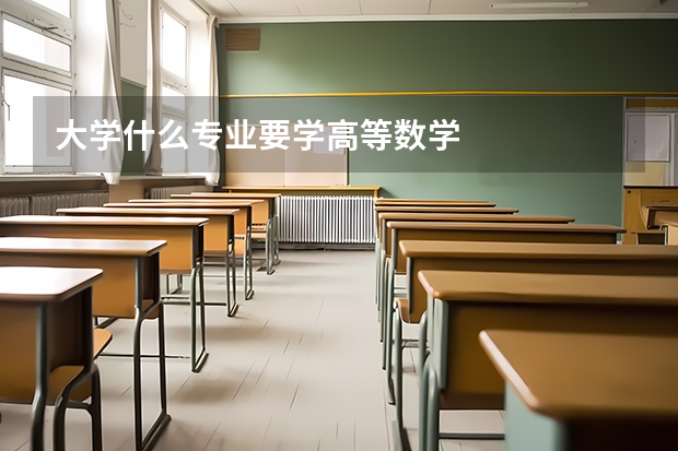 大学什么专业要学高等数学