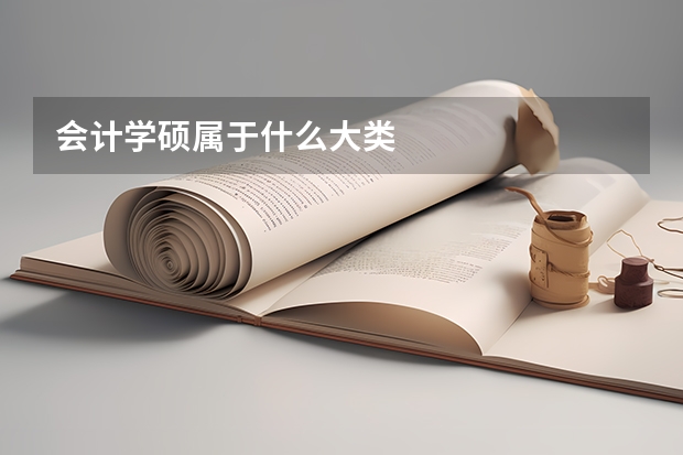 会计学硕属于什么大类