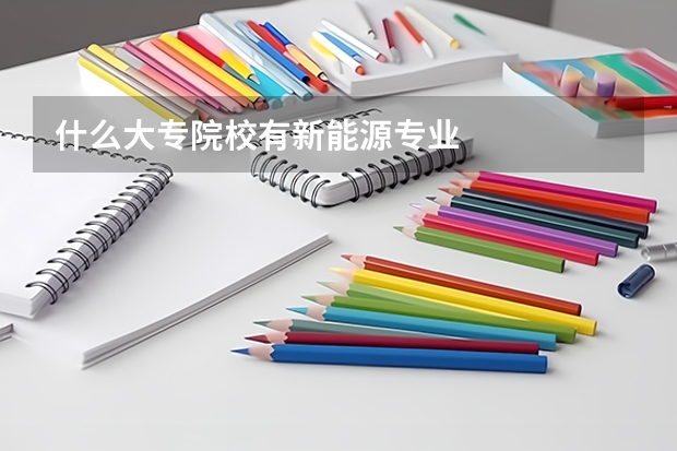 什么大专院校有新能源专业
