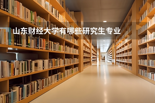 山东财经大学有哪些研究生专业