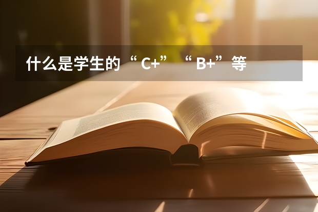什么是学生的“ C+”“ B+”等级?