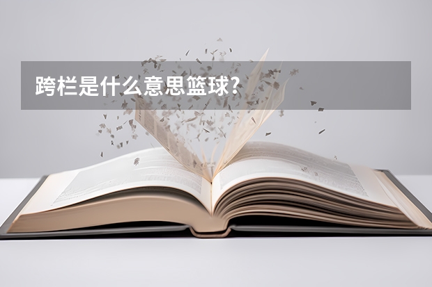 跨栏是什么意思篮球?