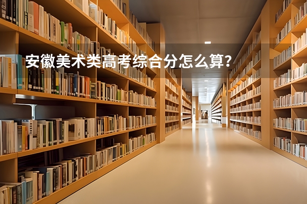 安徽美术类高考综合分怎么算？