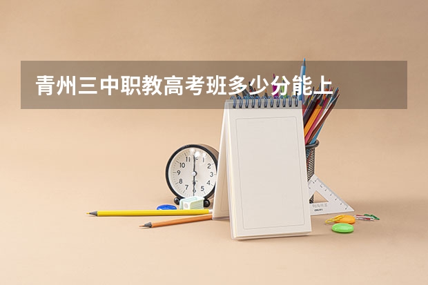 青州三中职教高考班多少分能上