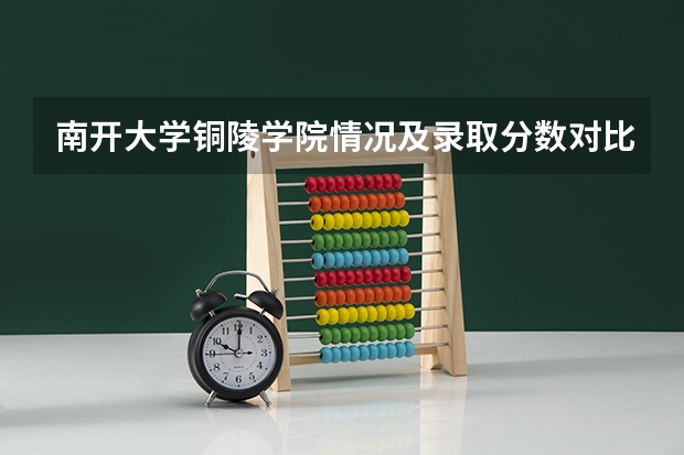 南开大学铜陵学院情况及录取分数对比