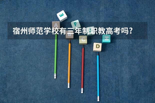 宿州师范学校有三年制职教高考吗?