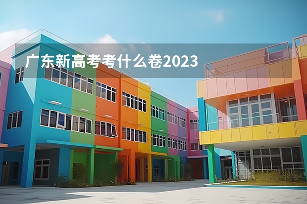 广东新高考考什么卷2023