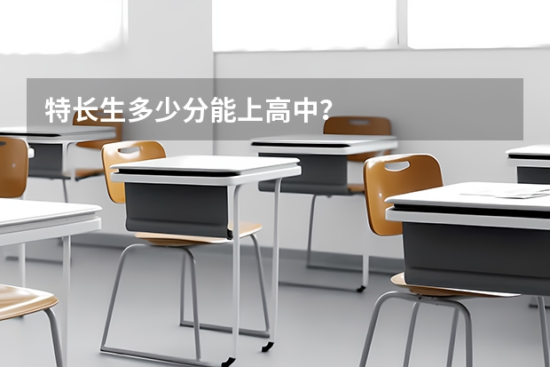特长生多少分能上高中？