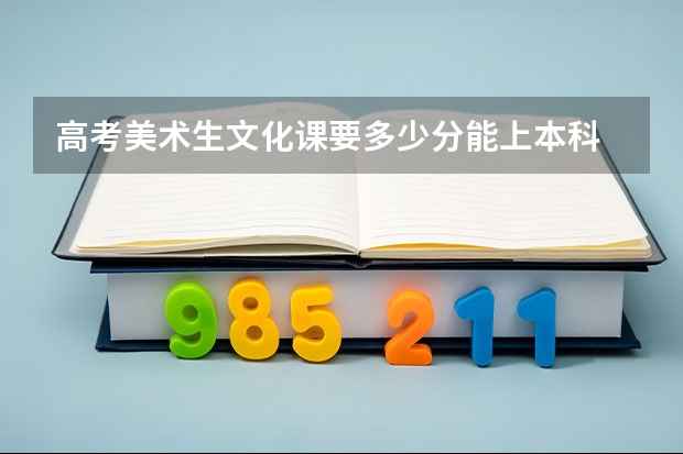 高考美术生文化课要多少分能上本科