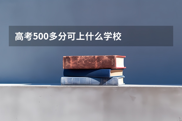 高考500多分可上什么学校